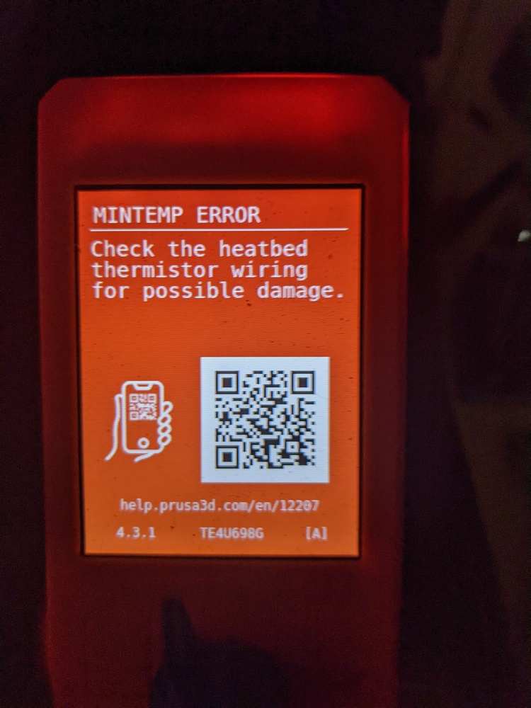 Error screen